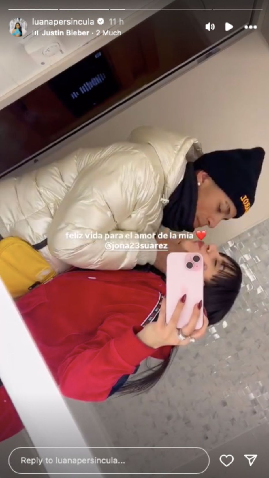 Foto: Historias de Instagram/ @luanapersincula