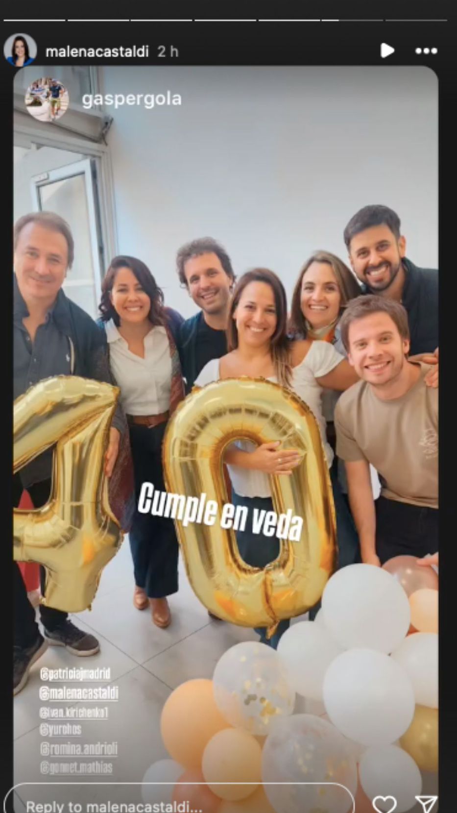 Foto: Historias de Instagram/ @patriciajmadrid