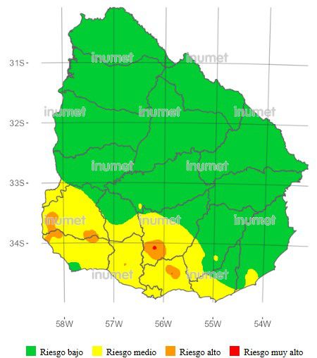 Foto: captura de pantalla de Inumet.