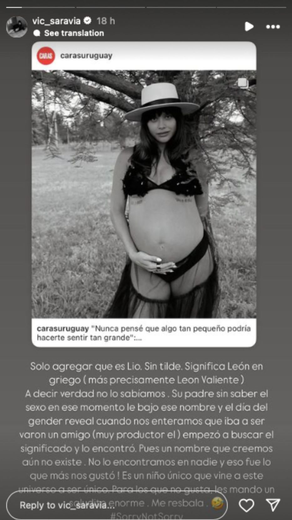 Foto: Instagram/ @vic_saravia