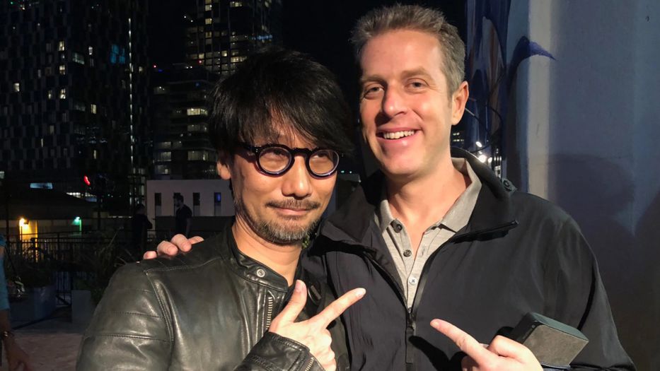 El desarrollador japonés Hideo Kojima junto al anfitrión Geoff Keighley. Foto: Geoff Keighley