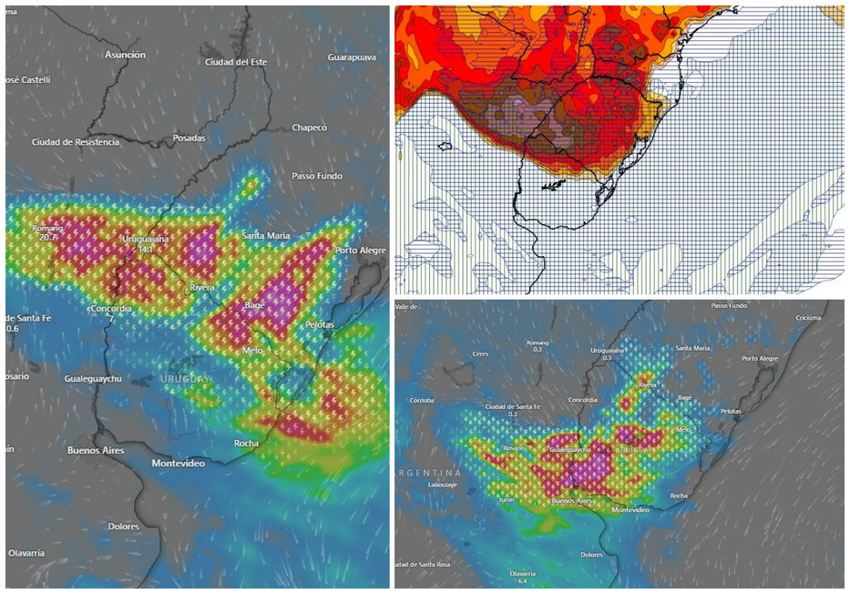 Lo que vendrá: las lluvias torrenciales que avizoran Metsul y modelo predictivo europeo