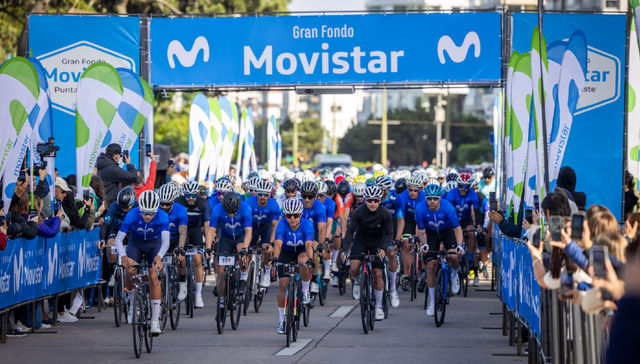 Movistar acompañó a más de 1.200 ciclistas en el Gran Fondo en Punta del Este