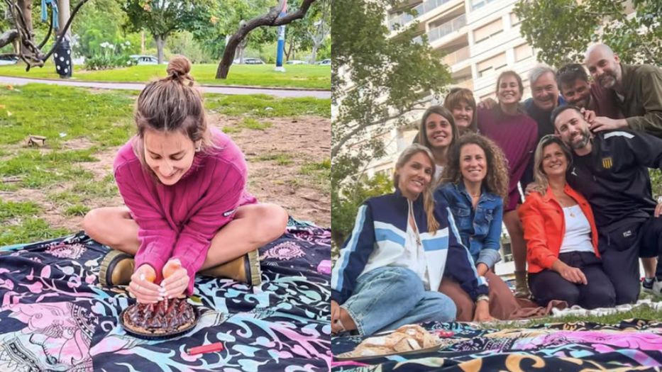 Con picnic y rodeada de sus seres queridos: así celebró Viviana Ruggiero los 39 años