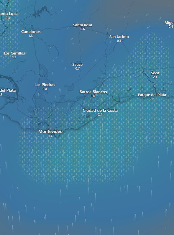 Previsión del modelo Icon para las 00:00 horas del 25 de diciembre