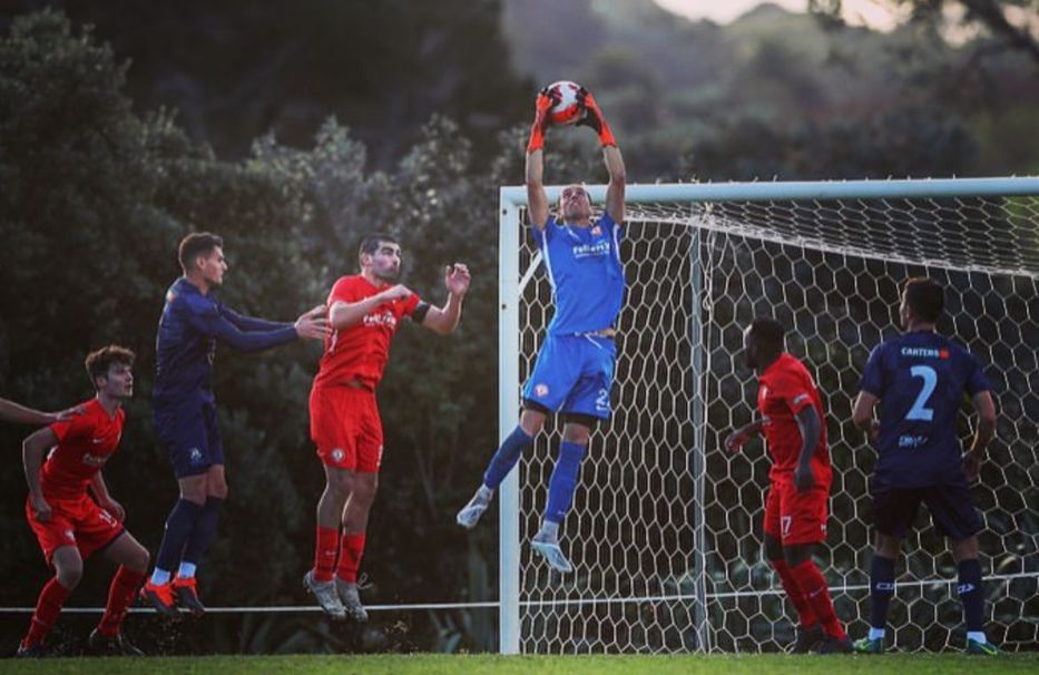 Sebastián Ciganda en Waiheke United. Foto: @sebciganda