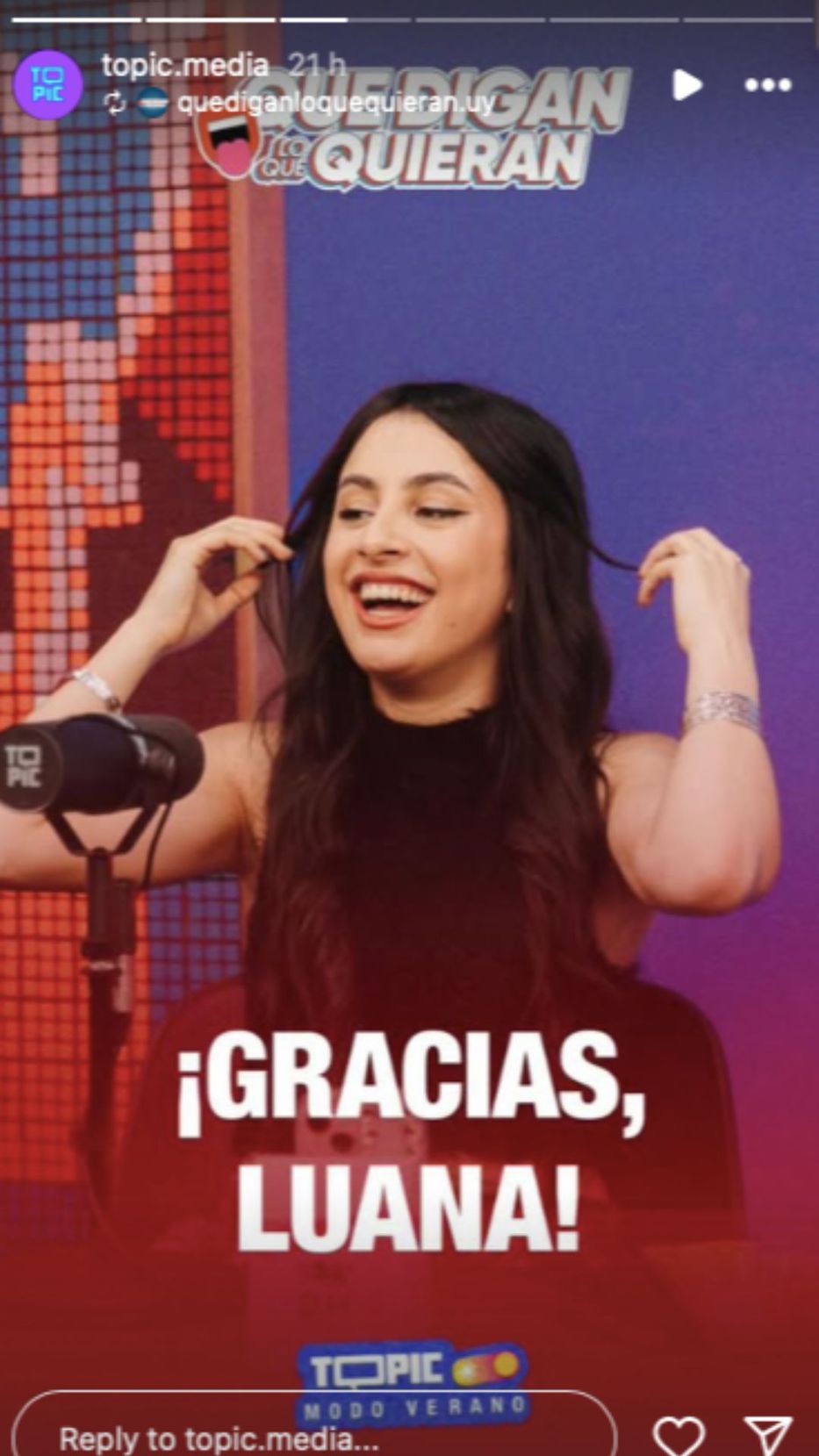 Foto: Historias de Instagram/ @topic.media