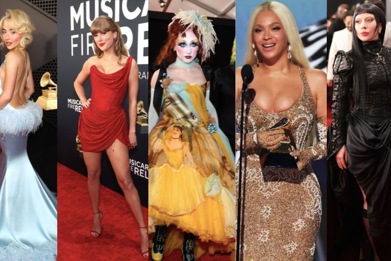 Sabrina Carpenter, Lady Gaga, Taylor Swift, Beyoncé y más: los looks en los Grammy