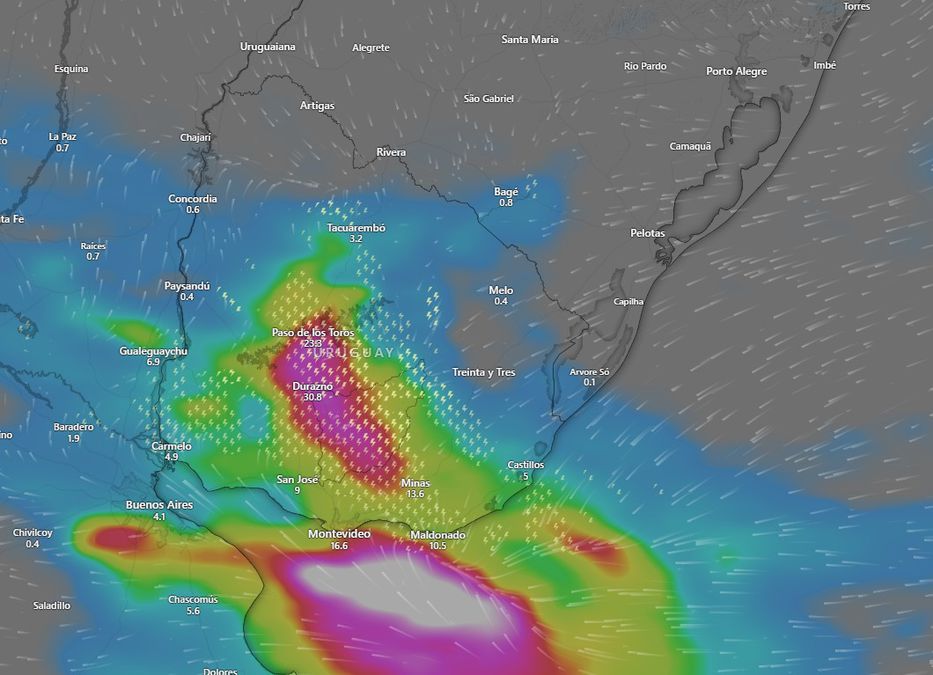 Proyección ICON para las 18:00 horas del miércoles