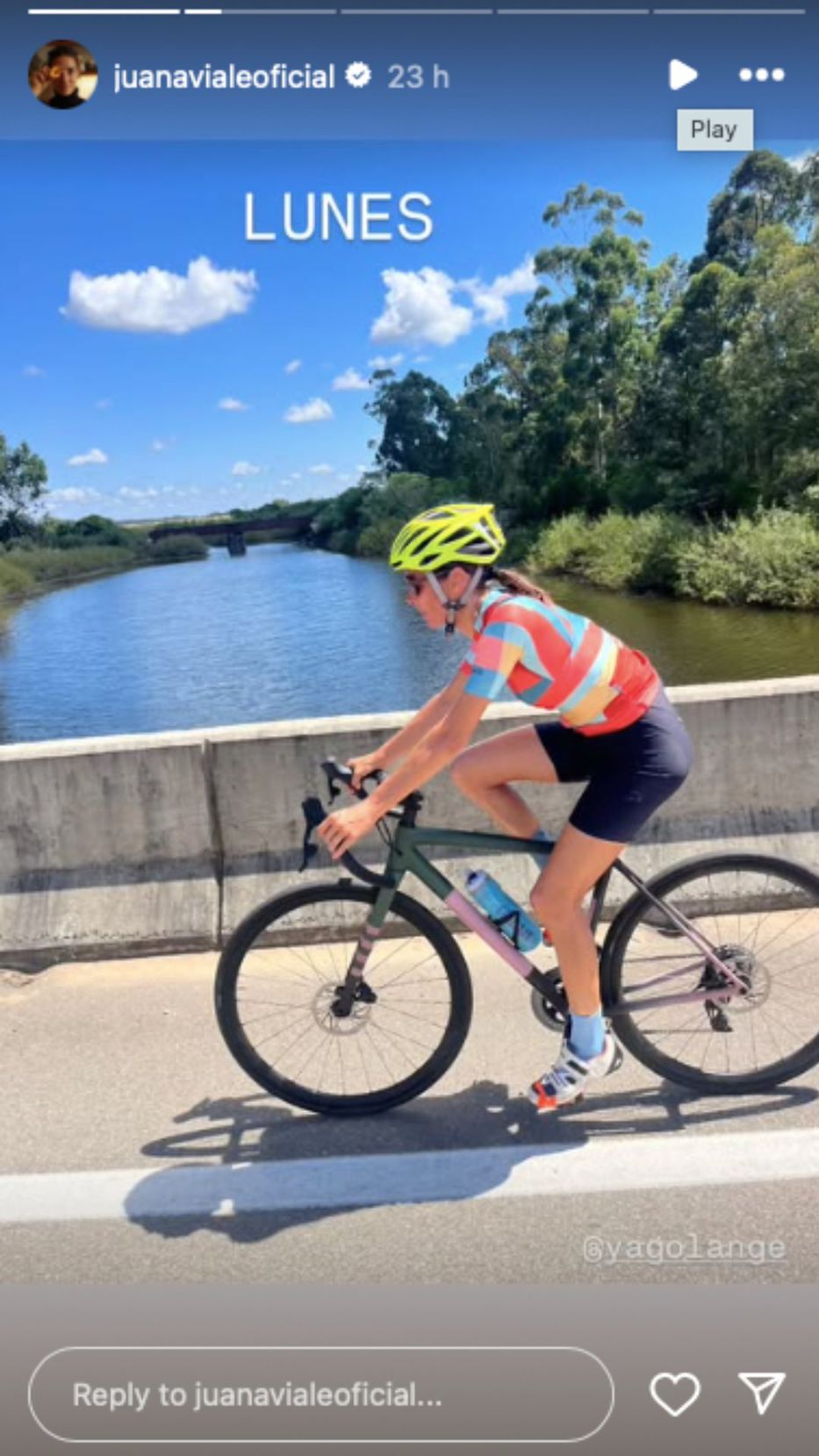 Foto: Historias de Instagram/ @juanavialeoficial