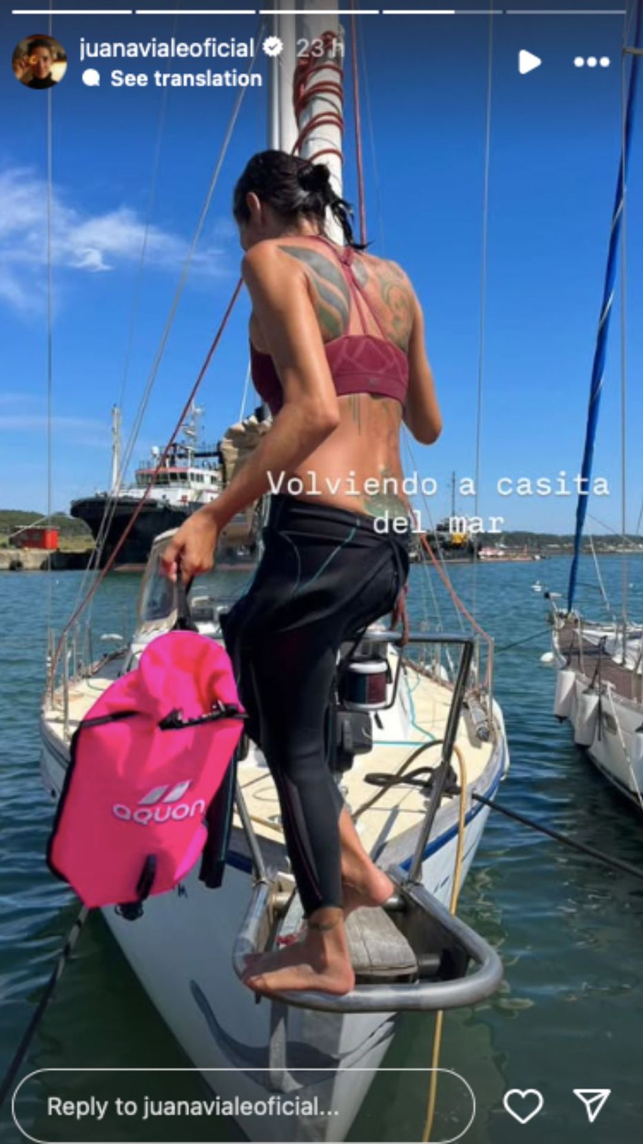 Foto: Historias de Instagram/ @juanavialeoficial