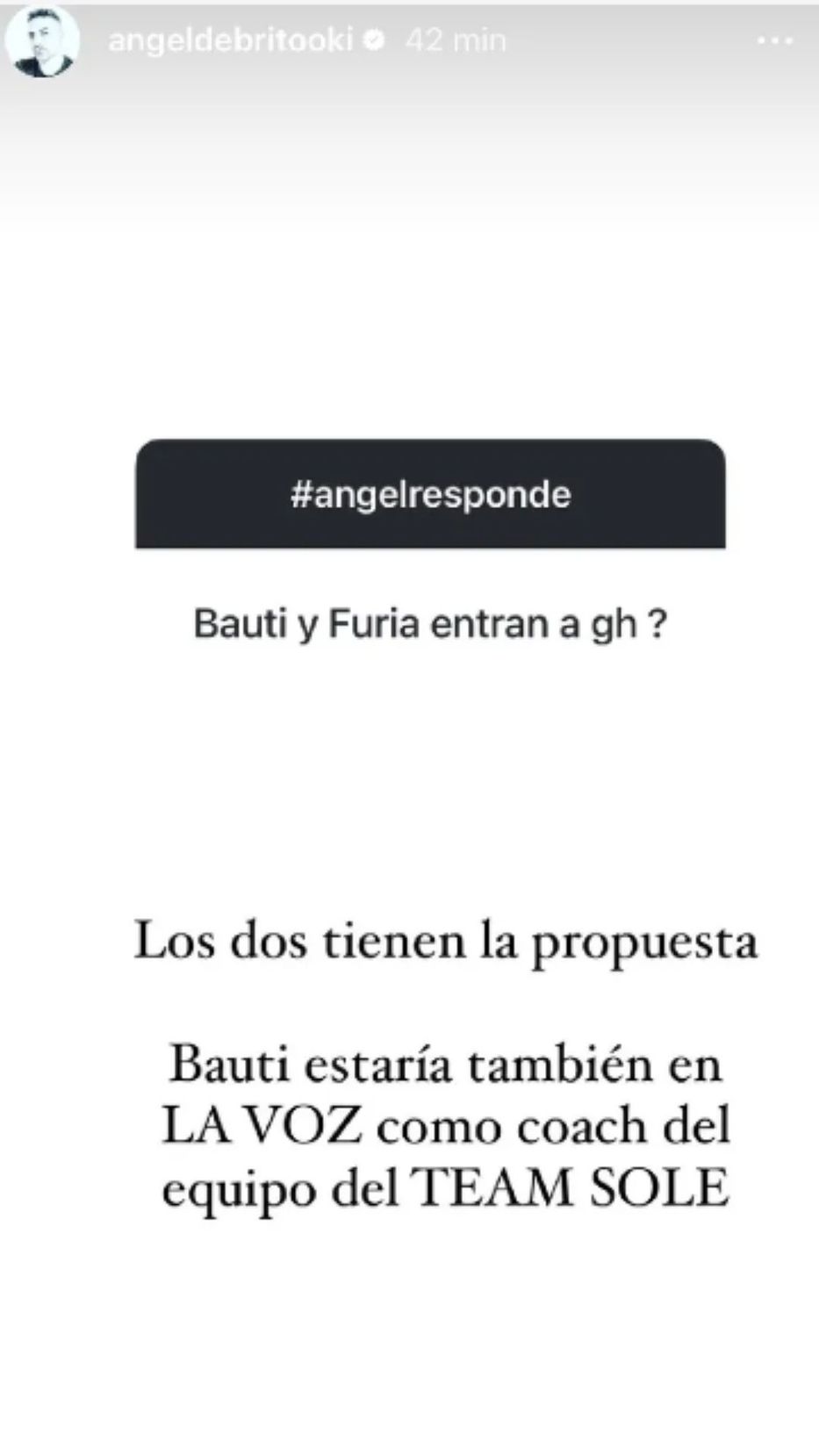 Foto: Historias de Instagram/ @angeldebritooki
