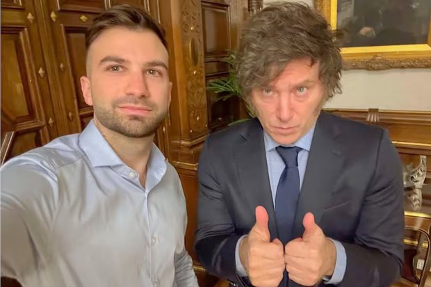 Mauricio Novelli y Javier Milei. Foto: Instagram Mauricio Novelli