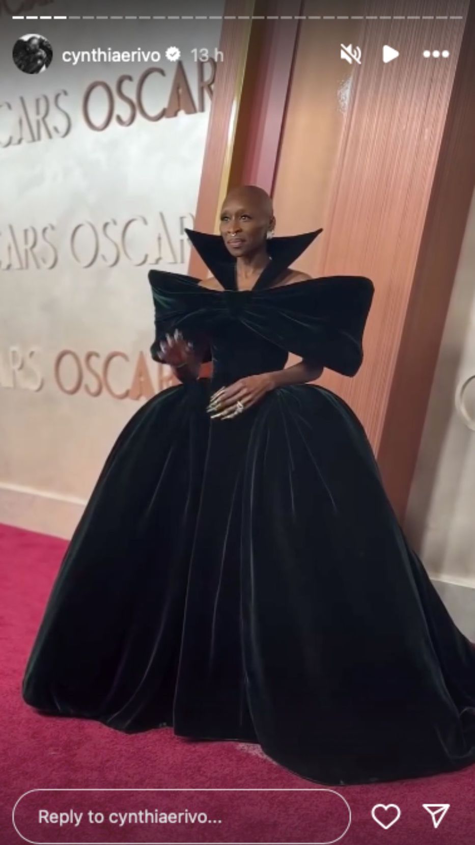 Foto: Historias de Instagram/ @cynthiaerivo