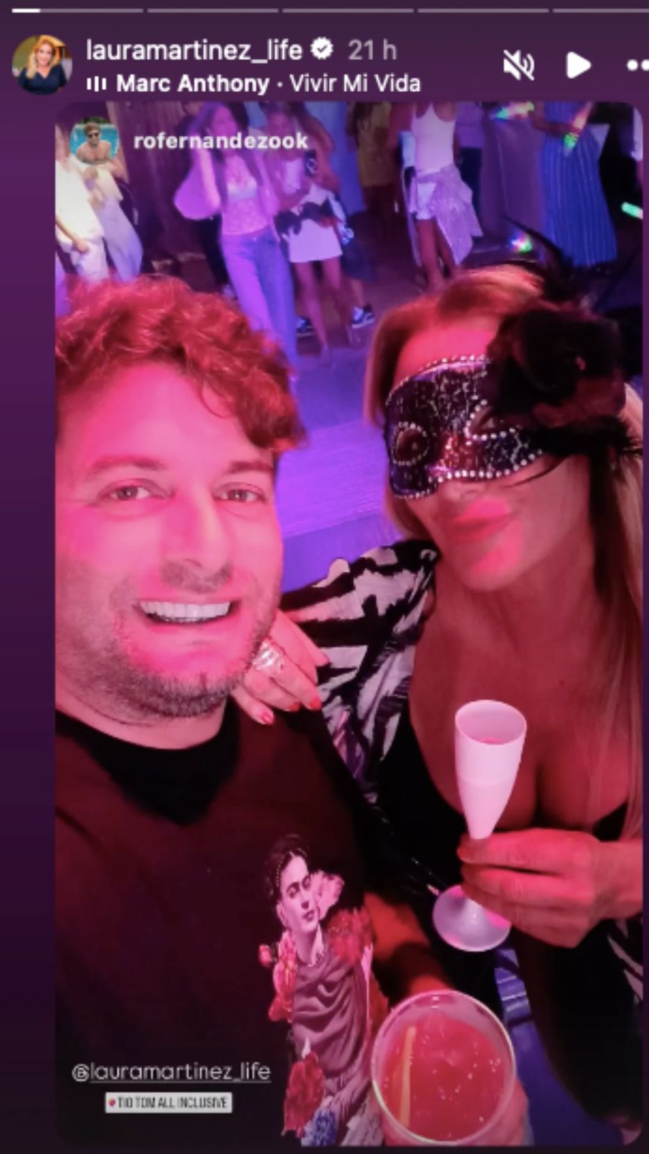 Foto: Laura Martínez y Roberto Fernández en el evento de Tío Tom