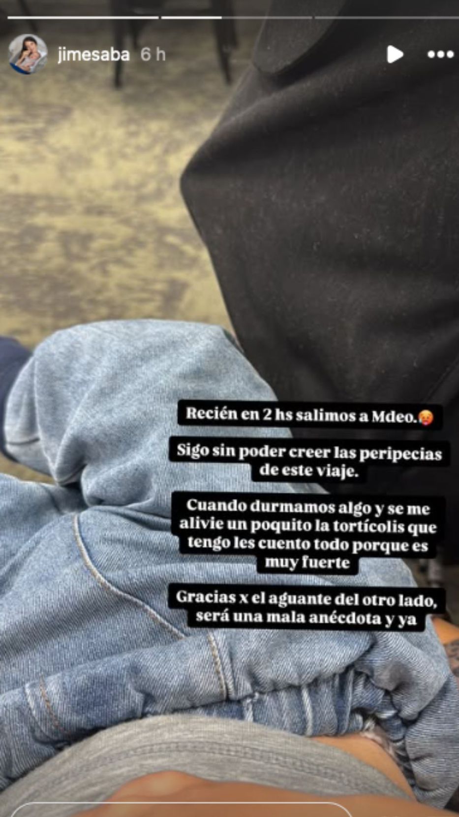 Foto: Historias de Instagram/ @jimeasaba