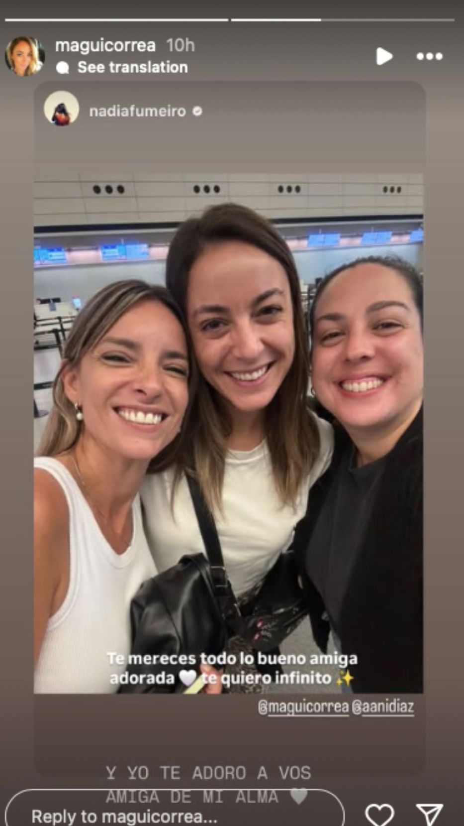 Foto: Historias de Instagram/ @maguicorrea