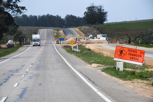 Ruta nacional en obra. Foto: Ministerio de Transporte y Obras Públicas