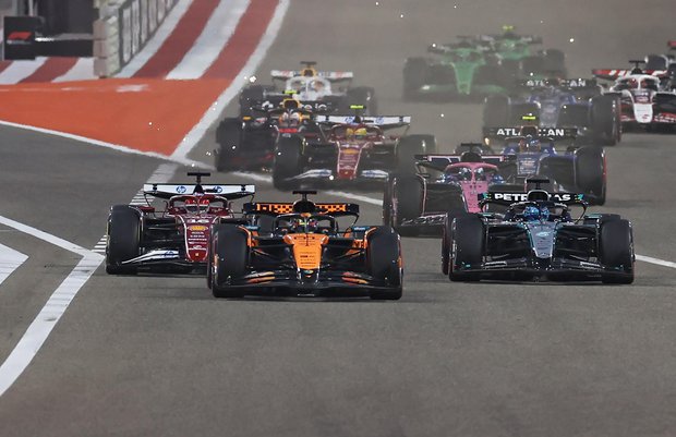 Piastri al frente, como en toda la carrera. Foto: ALI HAIDER / EFE