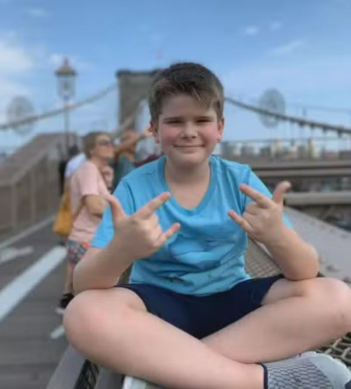 Miguel antes de la cirugía