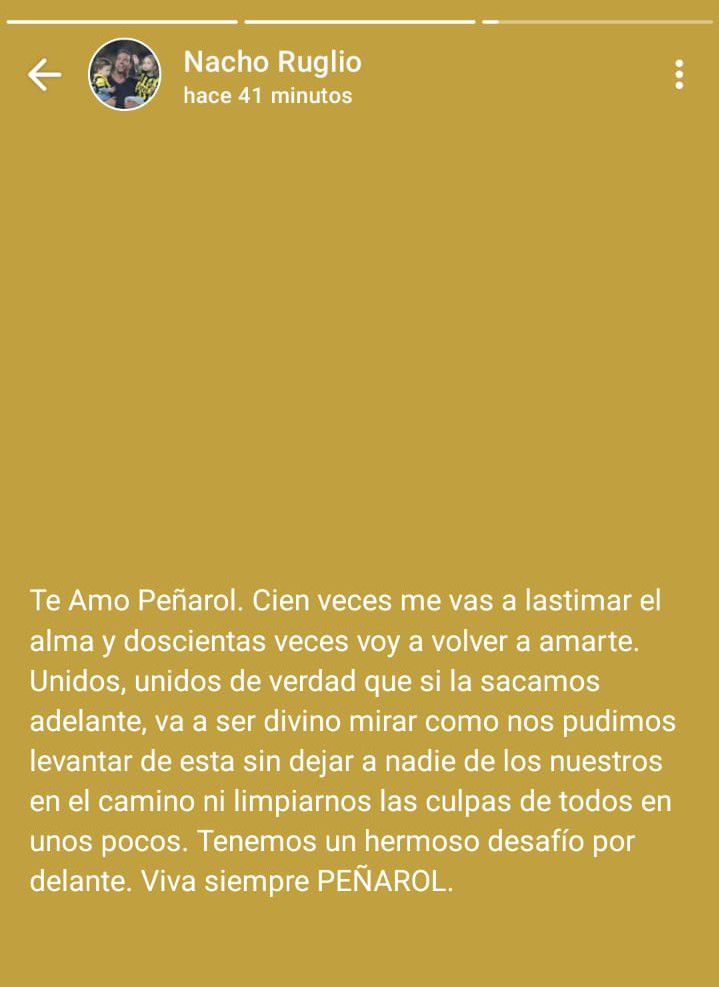 Foto: Estados de WhatsApp de Ignacio Ruglio