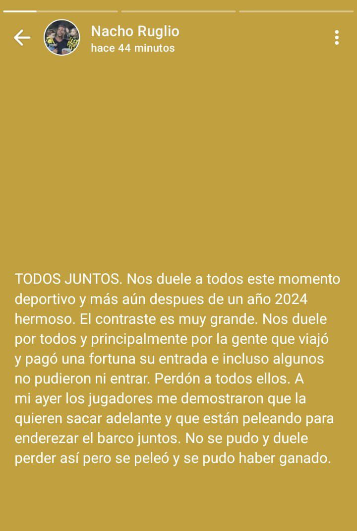 Foto: Estados de WhatsApp de Ignacio Ruglio