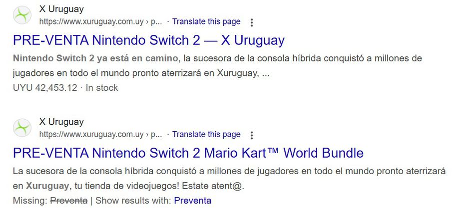 Captura de pantalla del sitio web xuruguay.com.uy