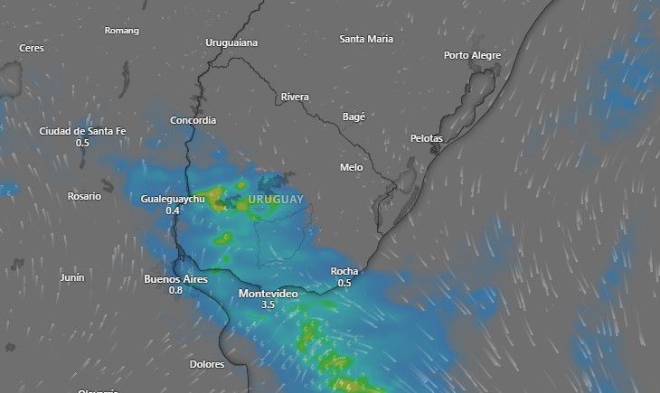 Proyección ICON para el sábado a las 06:00