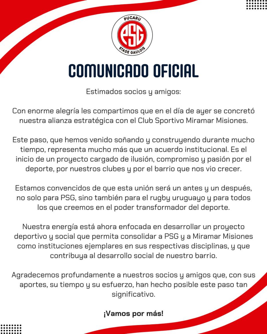 Foto: @PSG_Rugby