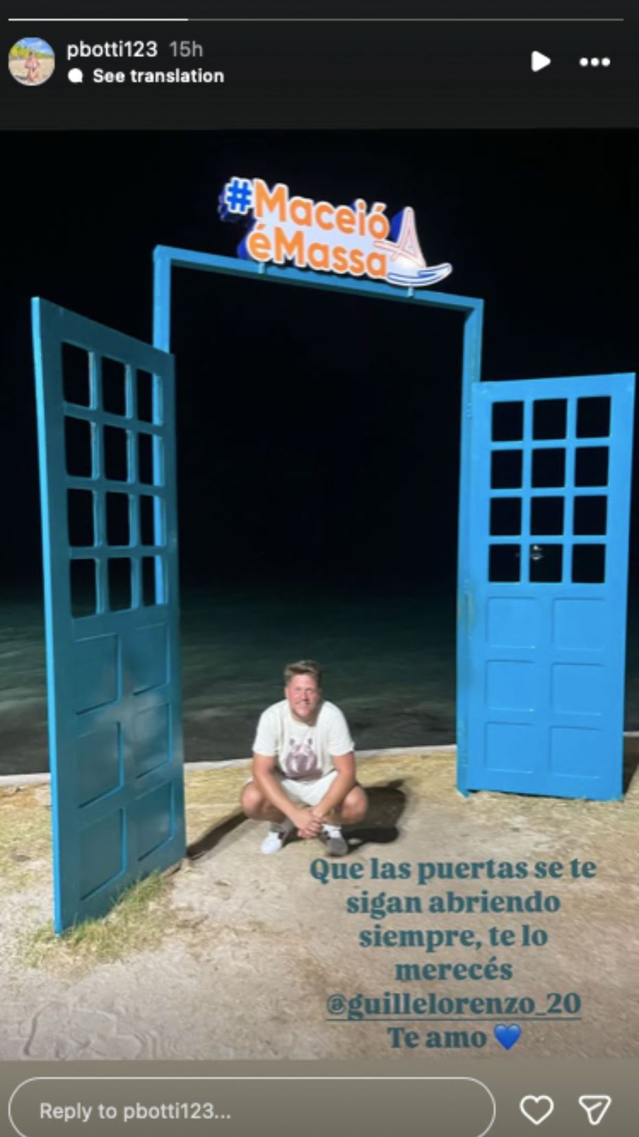 Foto: Historias de Instagram/ @pbotti123