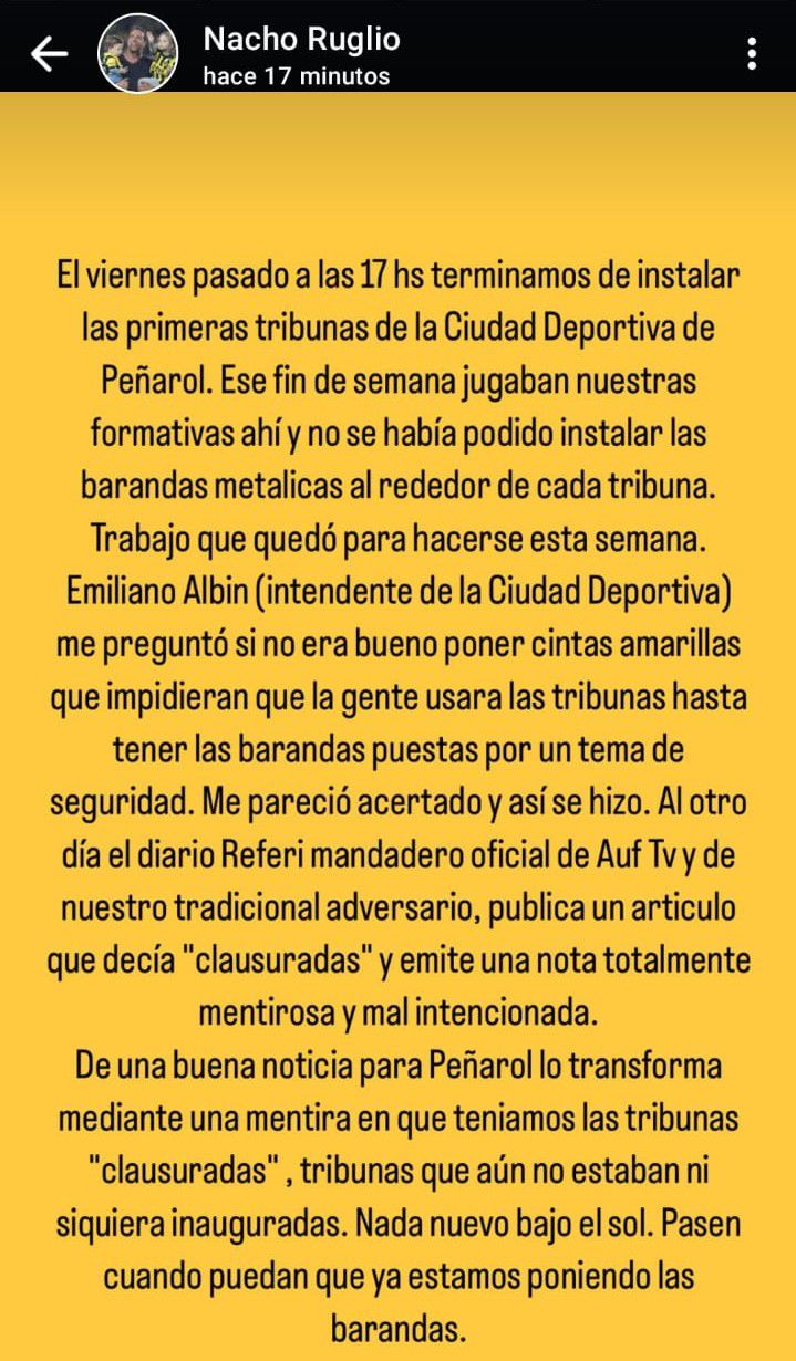 Foto: Estados de WhatsApp de Ignacio Ruglio