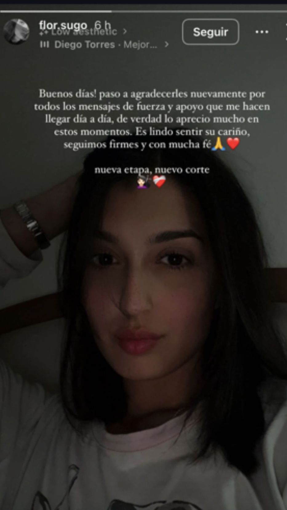 Foto: Historias de Instagram/ @flor.sugo