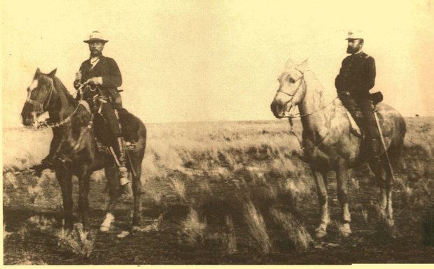 Aparicio Saravia y Diego Lamas en la revuelta de 1897.