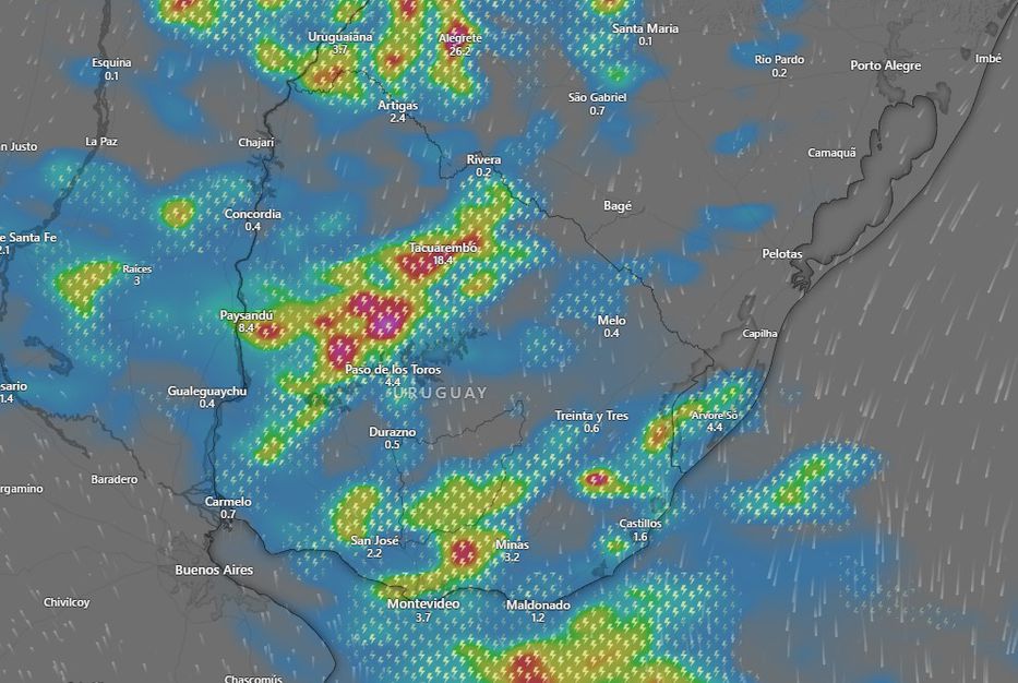 Modelo ECMWF martes a las 07:00