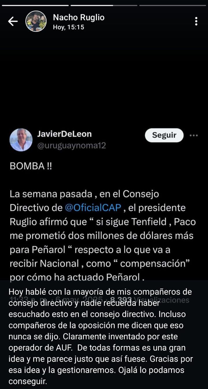 Foto: WhatsApp Ignacio Ruglio