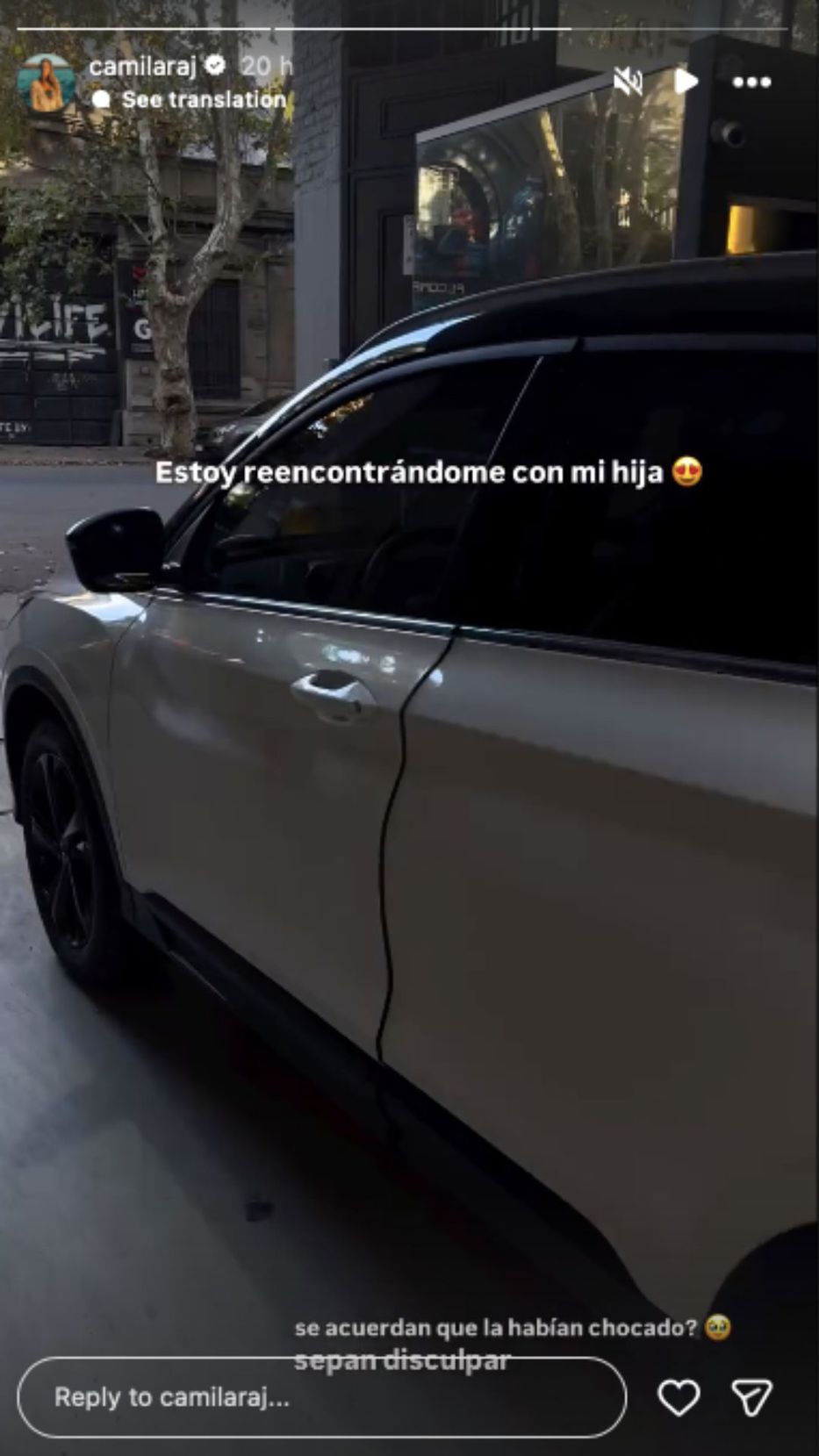 Foto: Historias de Instagram/ @camilaraj