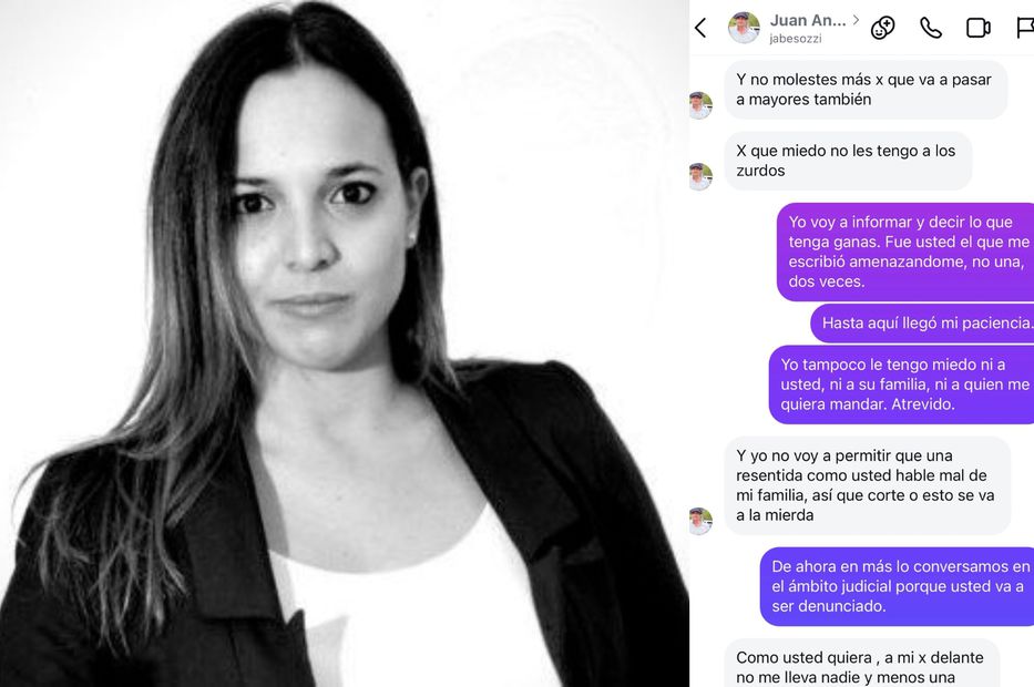 “Resentida” y “No le temo a los zurdos”: Madrid denunció a hermano de Besozzi por amenazas