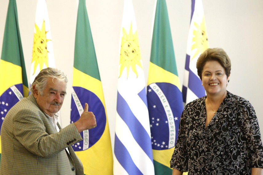 Noviembre 2014, junto a la presidenta brasileña Dilma Rouseff. EFE / Fernando Bizerra