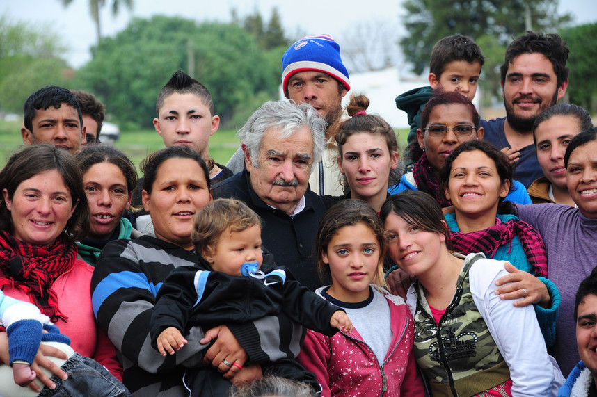 En setiembre de 2014 con varios beneficiarios del Plan Juntos. Presidencia