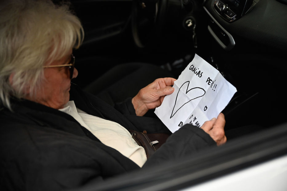 Lucía Topolansky en cortejo de José Mujica. Foto: Carlos Lebrato / FocoUy