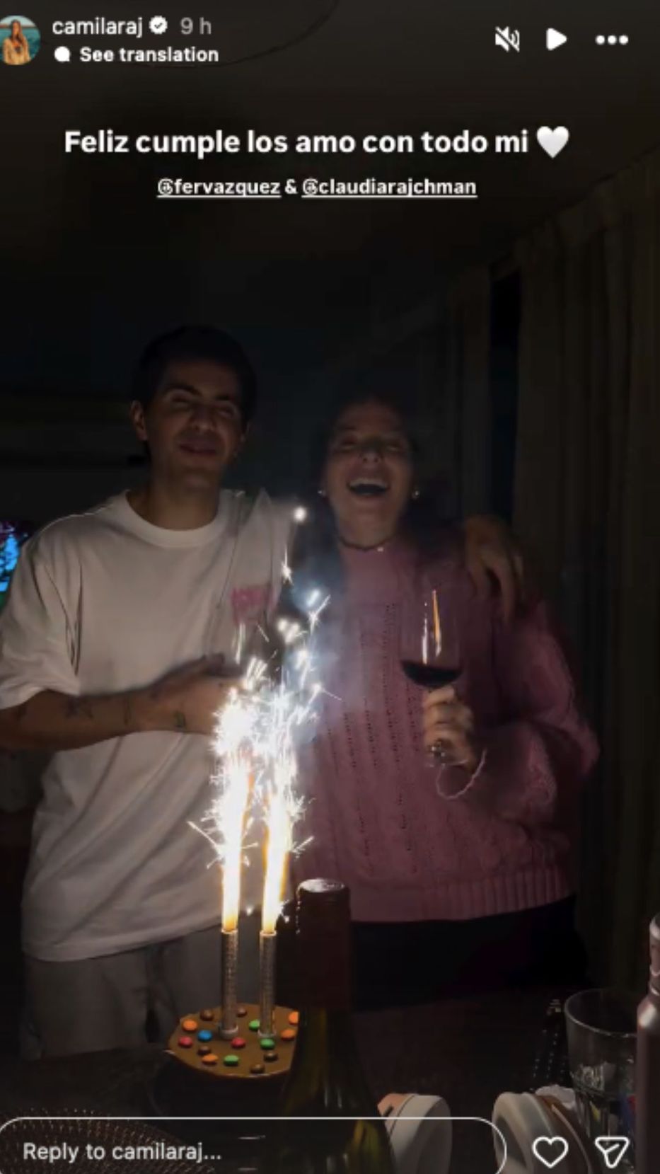 Foto: Historias de Instagram/ @camilaraj