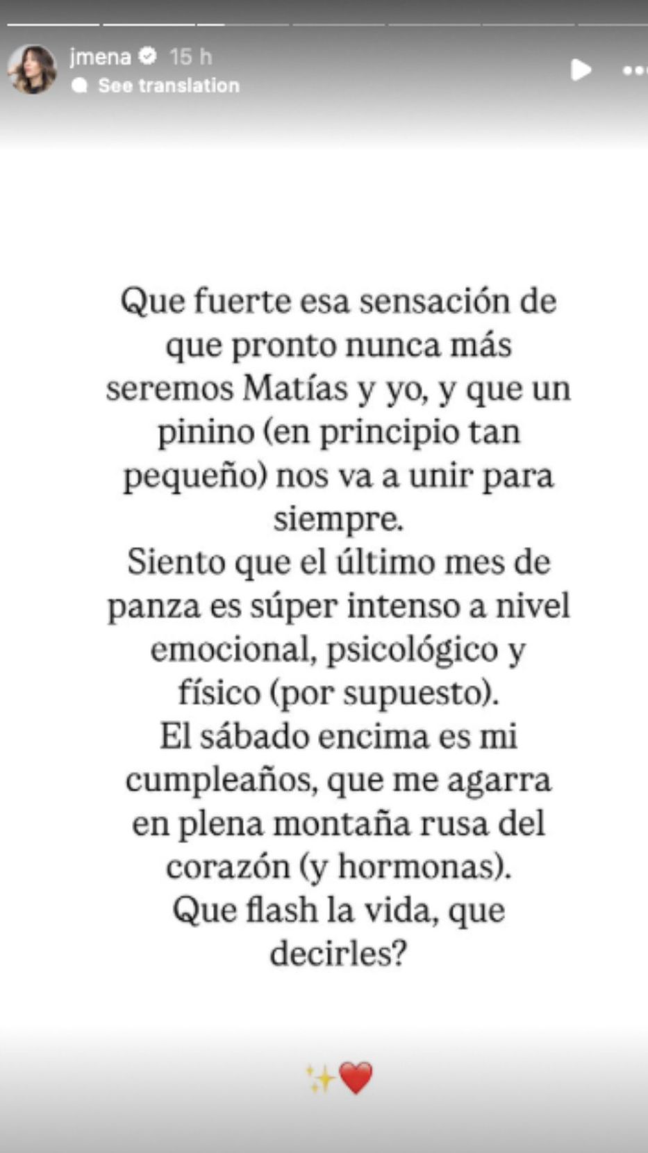 Foto: Historias de Instagram/ @jmena