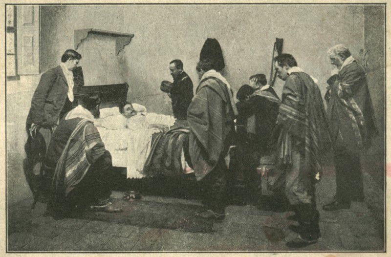 Agonía de Aparicio Saravia en territorio brasileño, setiembre de 1904.
