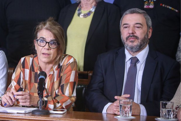 Silvia Nane y Mario Bergara. Foto: Gastón Britos / FocoUy