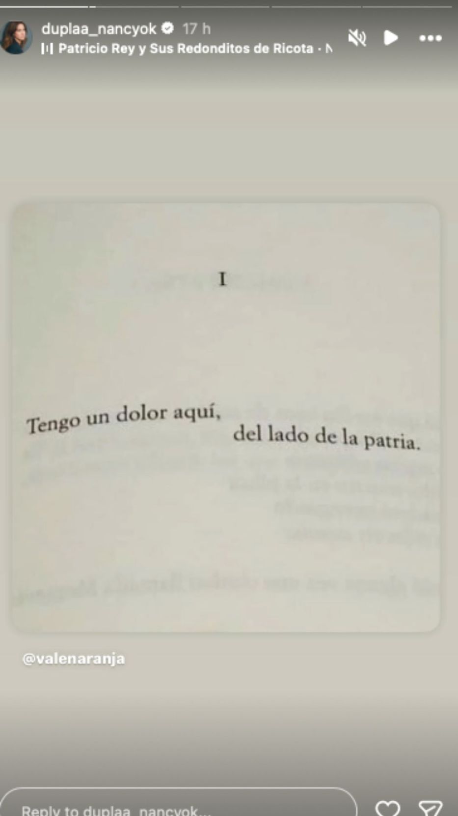 Foto: Historias de Instagram/ @duplaa_nancyok