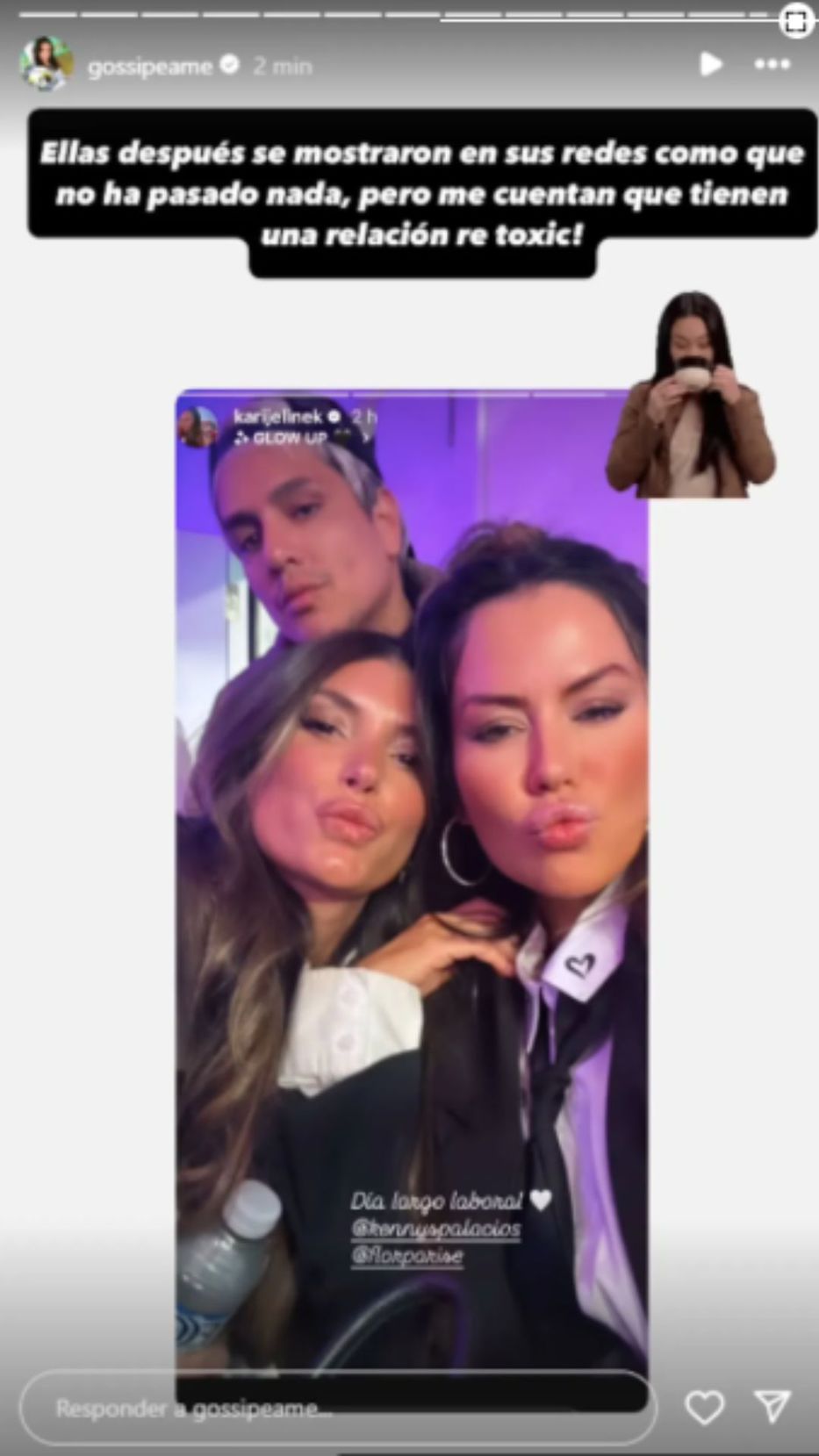Foto: Historias de Instagram/ @gossipeame
