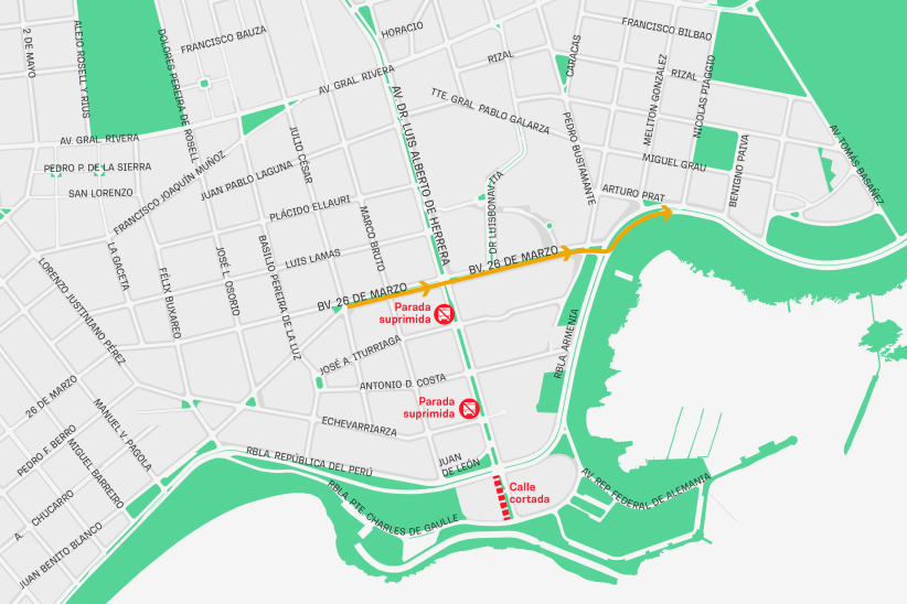 Primer tramo. Foto: Intendencia de Montevideo