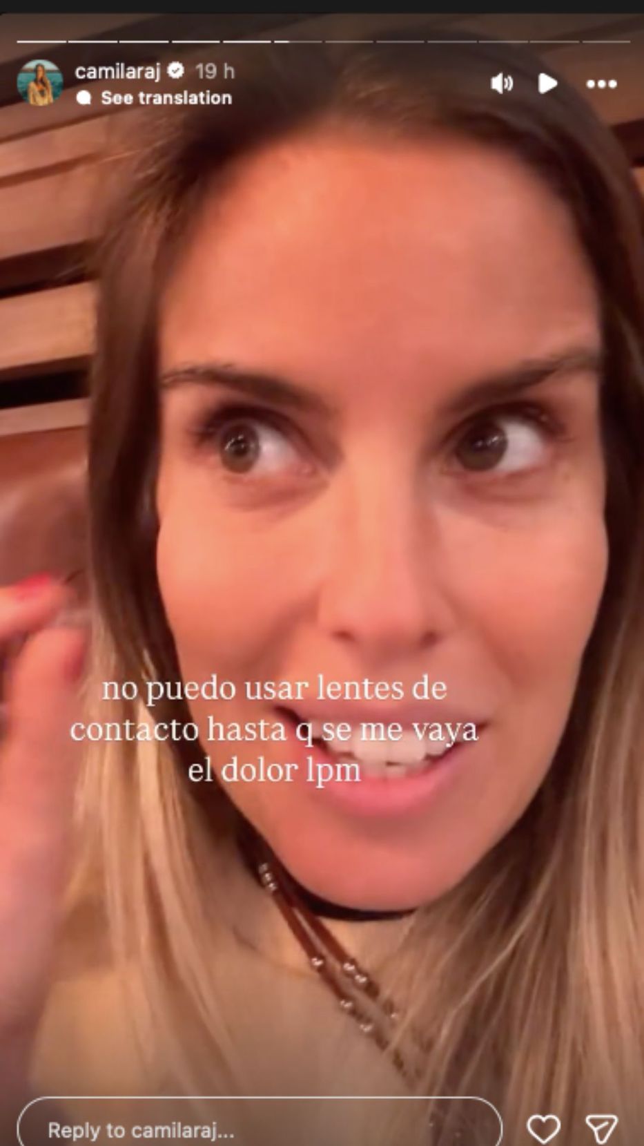 Foto: Historias de Instagram/ @camilaraj