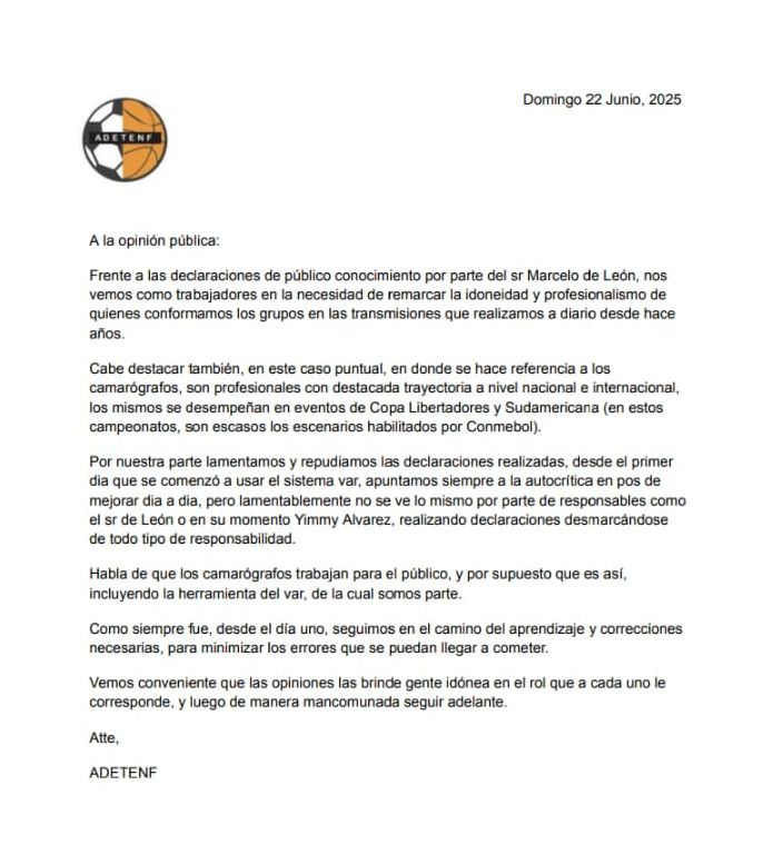 Comunicado de los trabajadores de Tenfield
