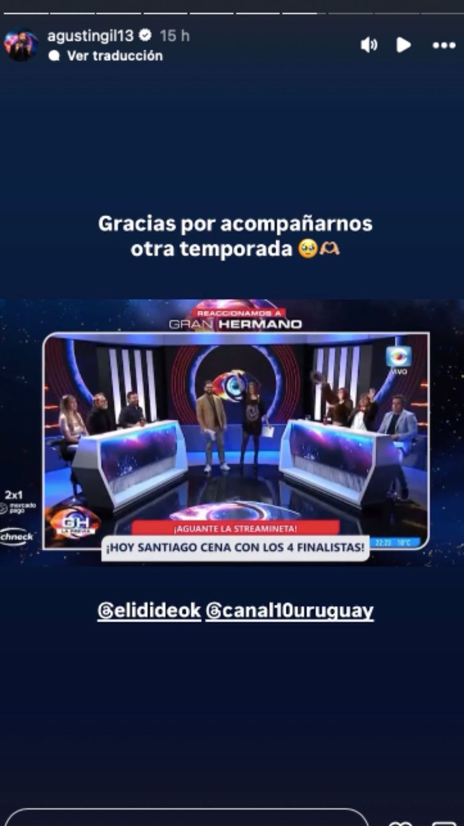 Foto: Historias de Instagram/ @agustingil13